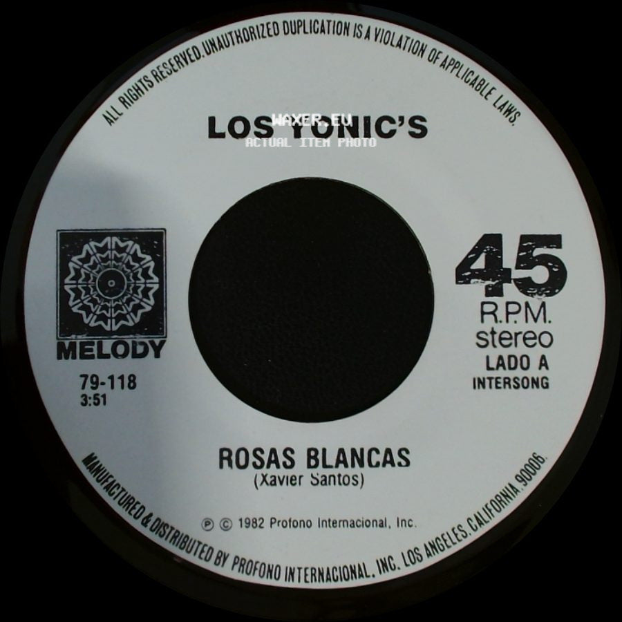 Los Yonic's - Rosas Blancas / Maricela side A