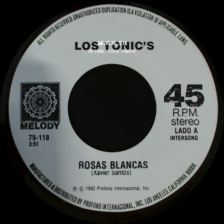 Los Yonic's - Rosas Blancas / Maricela side A