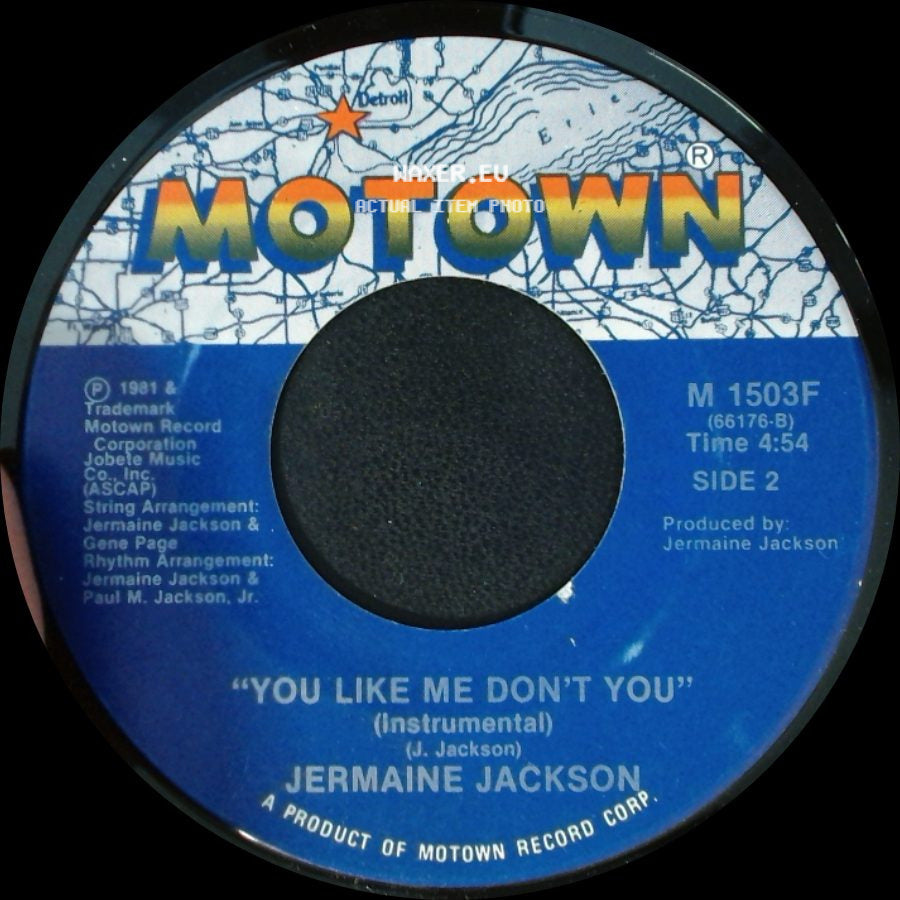 Jermaine Jackson - You Like Me Don't You / You Like Me Don't You (Instrumental) side B