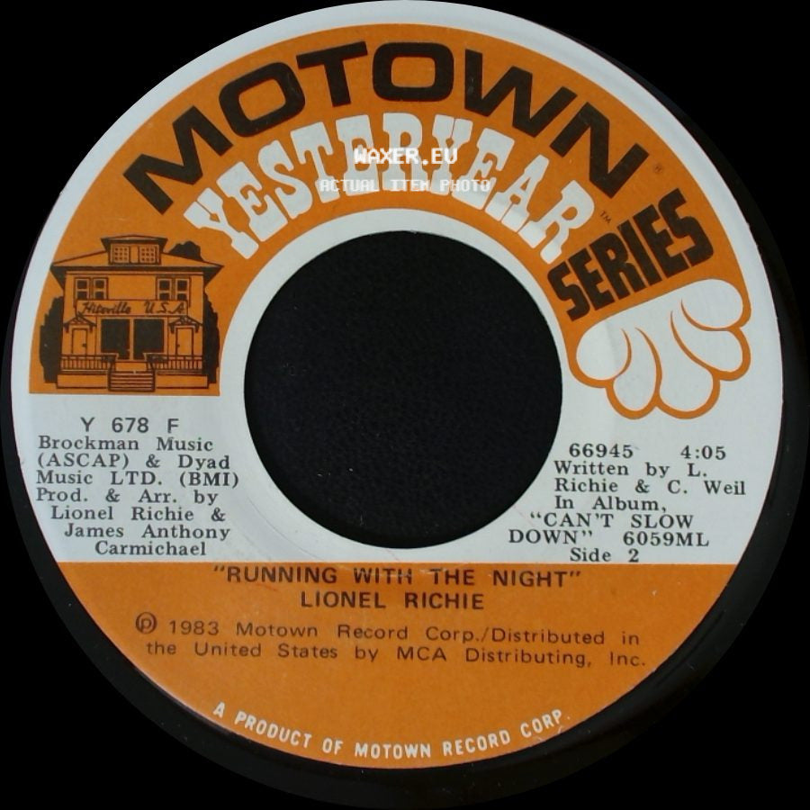 Lionel Richie - All Night Long (All Night) / Running With The Night side B