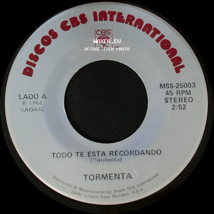 Tormenta - Todo Te Esta Recordando / Lleva Siempre Mi Amor side A