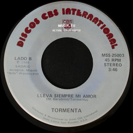 Tormenta - Todo Te Esta Recordando / Lleva Siempre Mi Amor side B