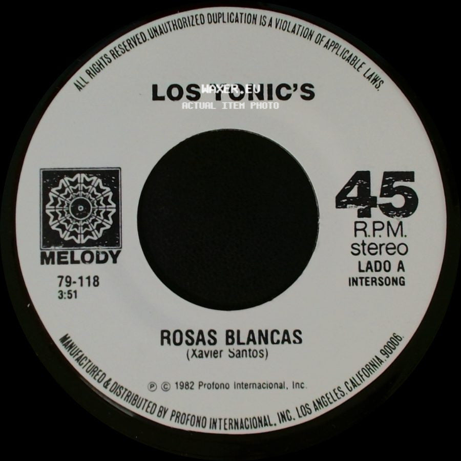 Los Yonic's - Rosas Blancas / Maricela side A