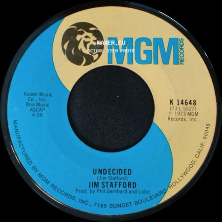 Jim Stafford - Undecided / Spiders & Snakes side A