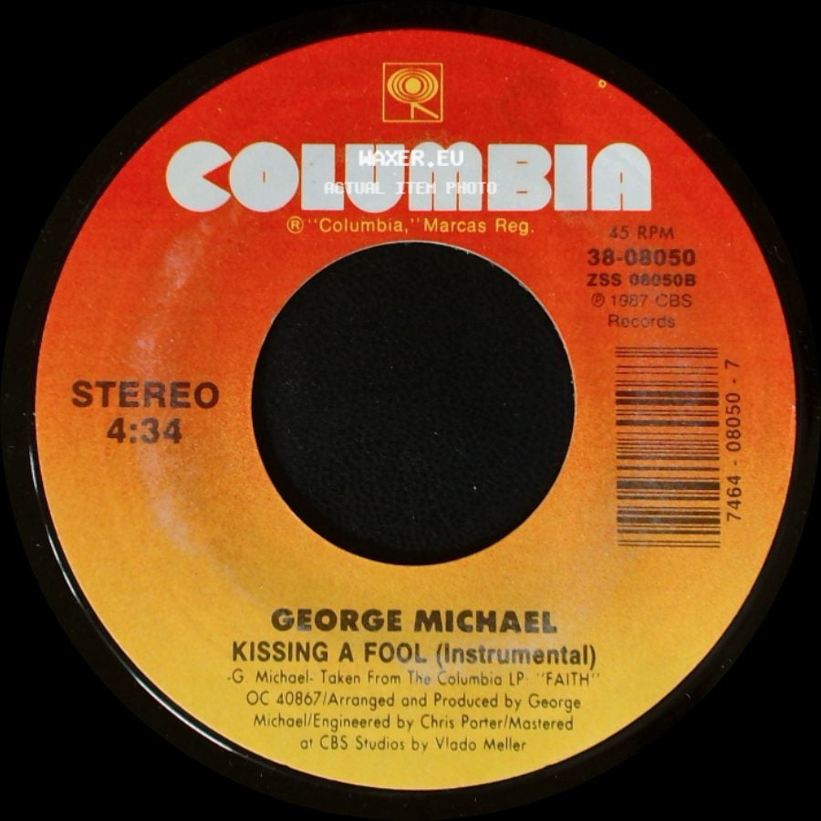 George Michael - Kissing A Fool (Instrumental) / Kissing A Fool side A