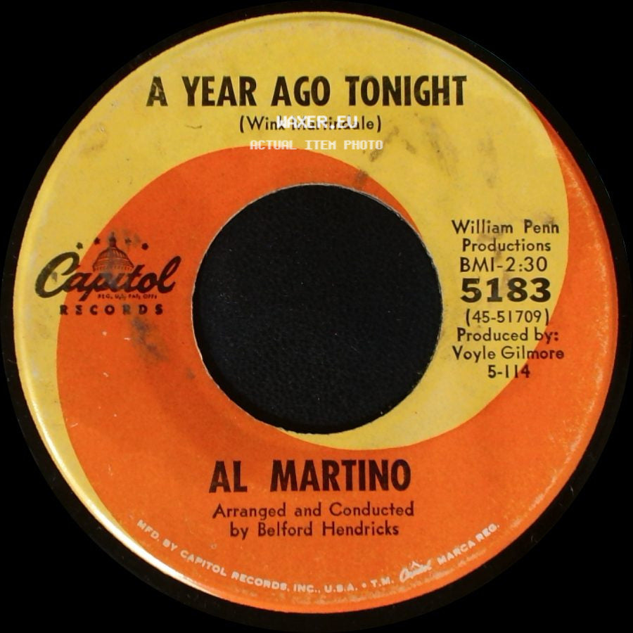 Al Martino - A Year Ago Tonight / Tears And Roses side A