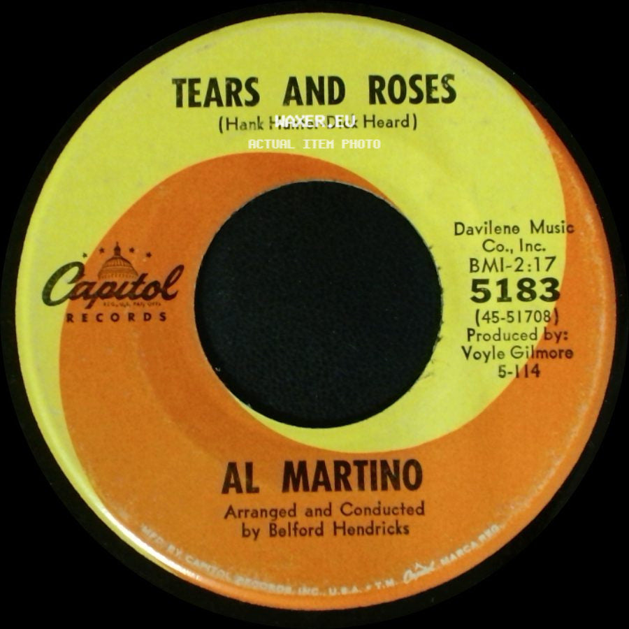 Al Martino - A Year Ago Tonight / Tears And Roses side B