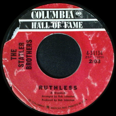 The Statler Brothers - Flowers On The Wall / Ruthless side B