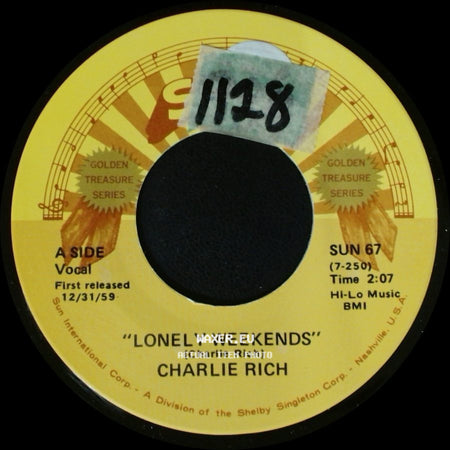 Charlie Rich - Lonely Weekends / "Everything I Do Is Wrong" side A