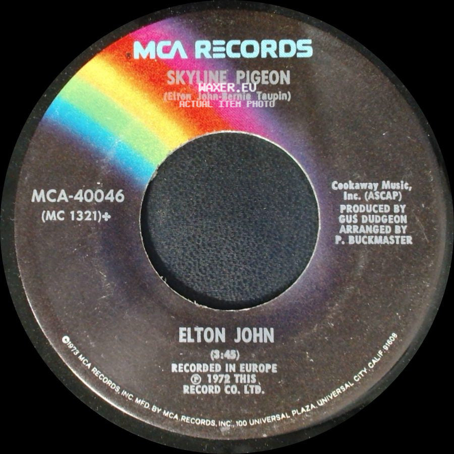 Elton John - Skyline Pigeon / Daniel side A
