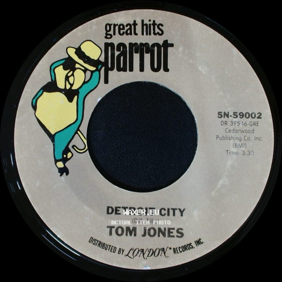 Tom Jones - Detroit City / Green, Green Grass Of Home side A