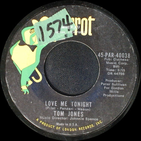 Tom Jones - Love Me Tonight / Hide And Seek side A