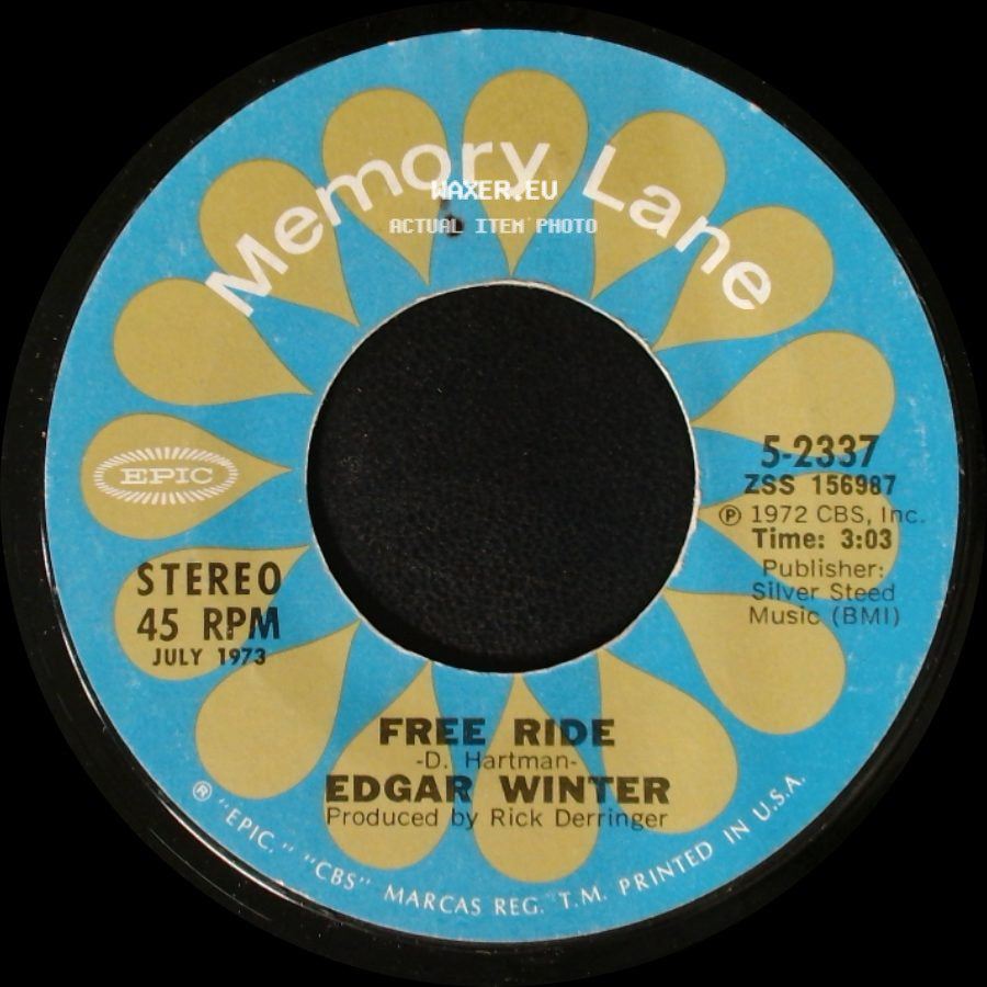 Edgar Winter - Frankenstein / Free Ride side B