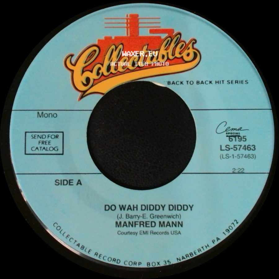 Manfred Mann / Gary Lewis & The Playboys - Do Wah Diddy Diddy / This Diamond Ring side A