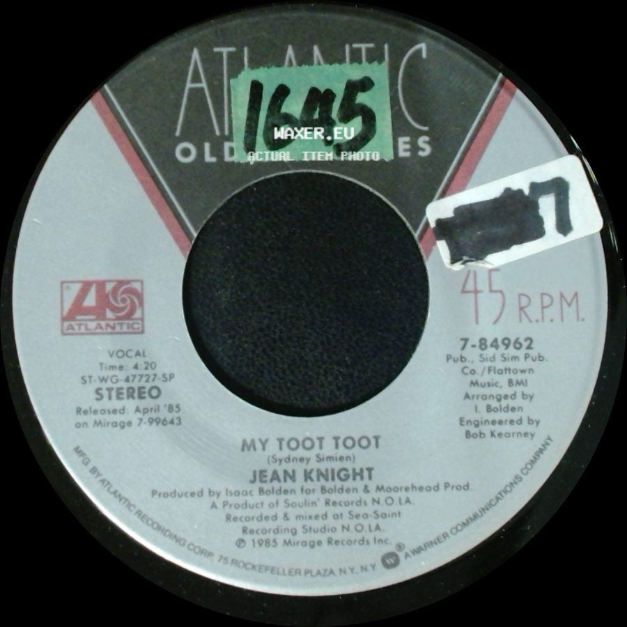 Jean Knight / Billy Joe Royal - My Toot Toot / Burned Like A Rocket side A
