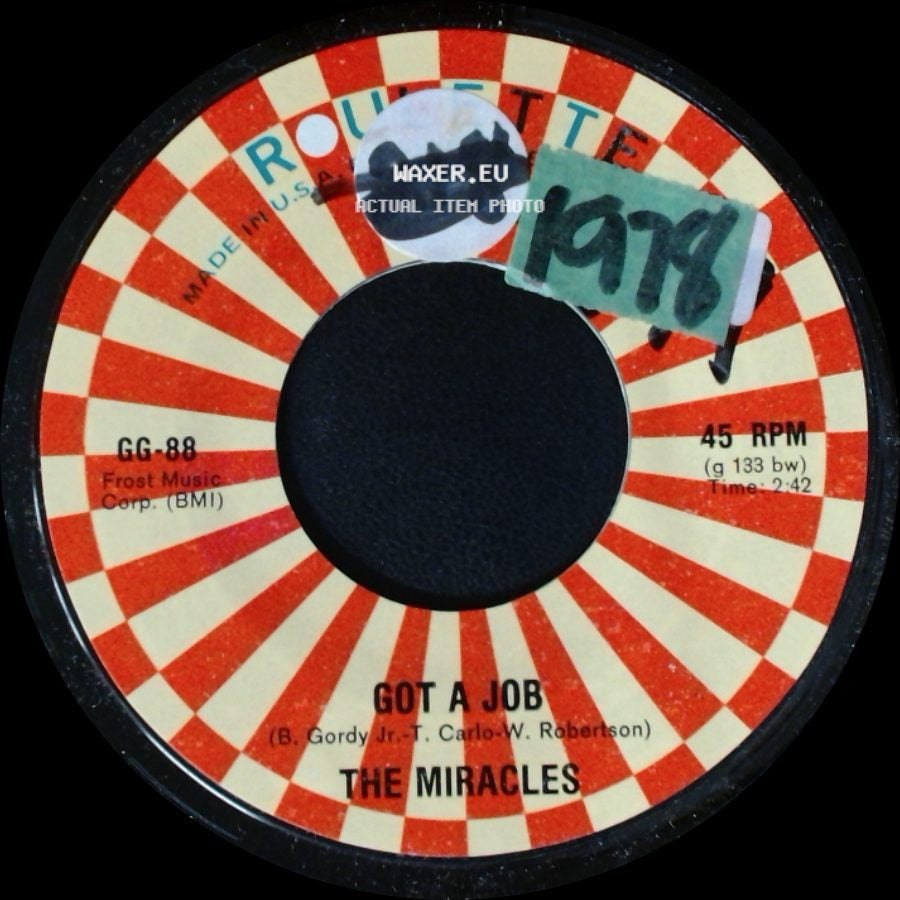 The Miracles - I Cry / Got A Job side B