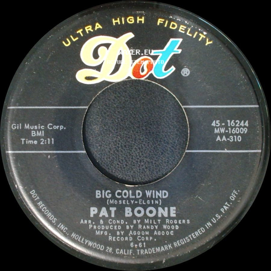 Pat Boone - That's My Desire / Big Cold Wind side B