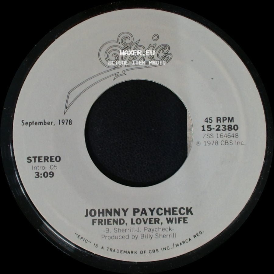 Johnny Paycheck - Colorado Cool-Aid / Friend, Lover, Wife side B