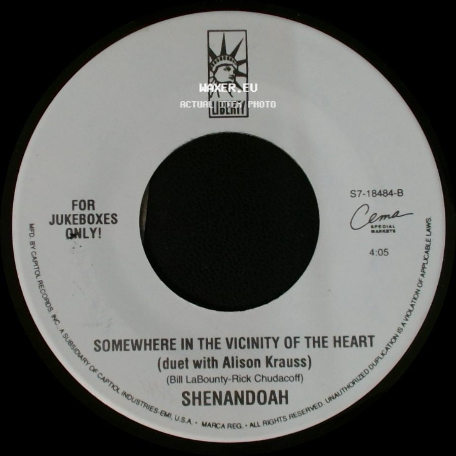 Shenandoah - Darned If I Don't (Danged If I Do) / Somewhere In The Vicinity Of The Heart (Duet With Alison Krauss) side B