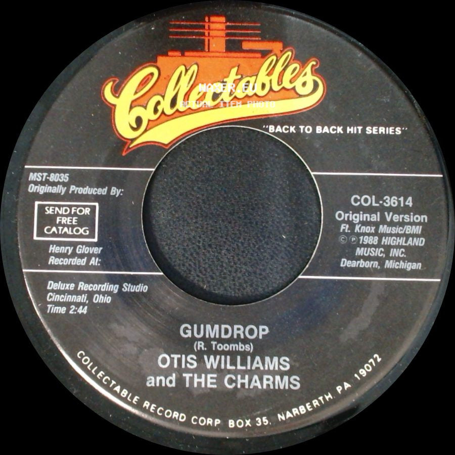 Otis Williams And The Charms - Gumdrop / Hearts Of Stone side A