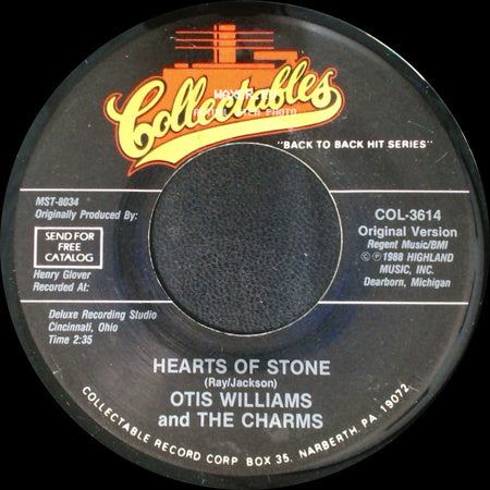 Otis Williams And The Charms - Gumdrop / Hearts Of Stone side B