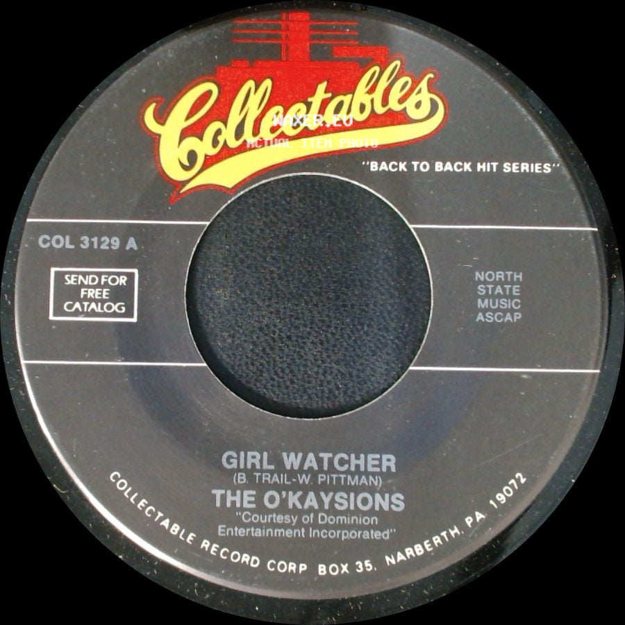The Esquires / The O'kaysions - Get On Up / Girl Watcher side B