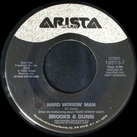 Brooks & Dunn - Texas Women (Don't Stay Lonely Long) / Hard Workin' Man side B