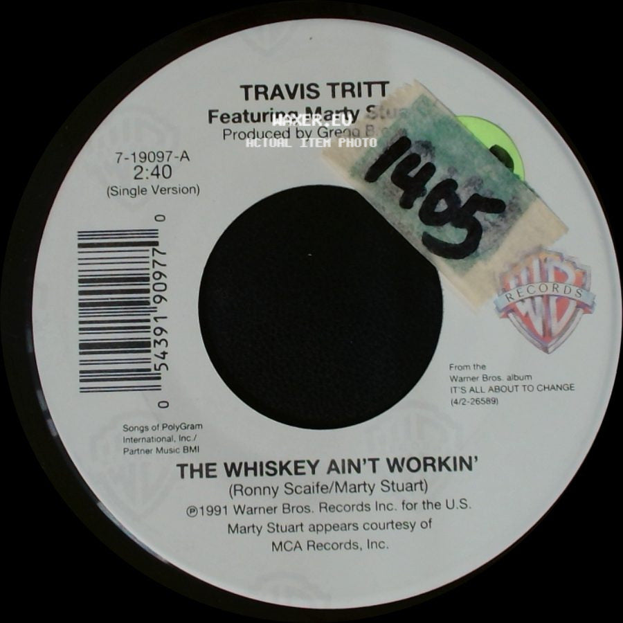 Travis Tritt Featuring Marty Stuart / Travis Tritt Featuring Little Feat - The Whiskey Ain't Workin' / Bible Belt side A