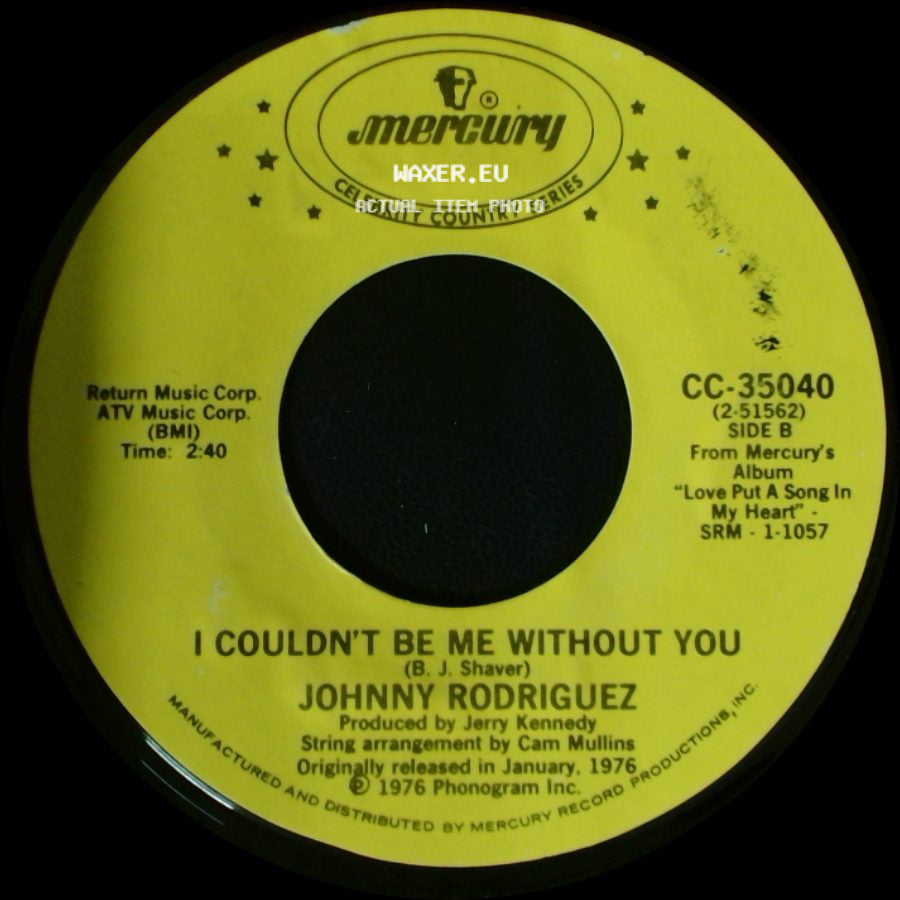 Johnny Rodriguez - I Wonder If I Ever Said Goodbye / I Couldn't Be Me Without You side B