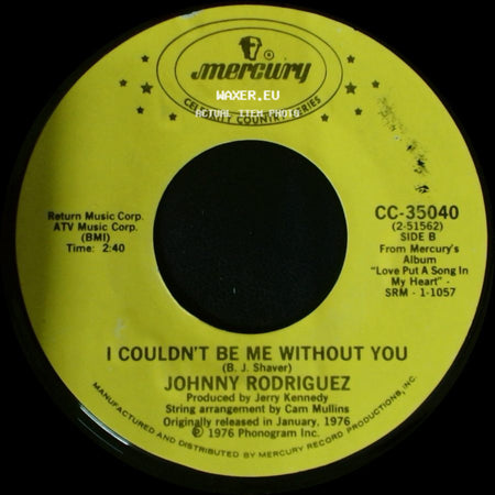 Johnny Rodriguez - I Wonder If I Ever Said Goodbye / I Couldn't Be Me Without You side B