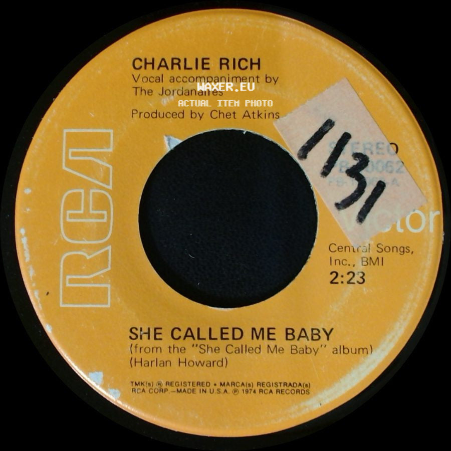 Charlie Rich - She Called Me Baby / Ten Dollars And A Clean White Shirt side A