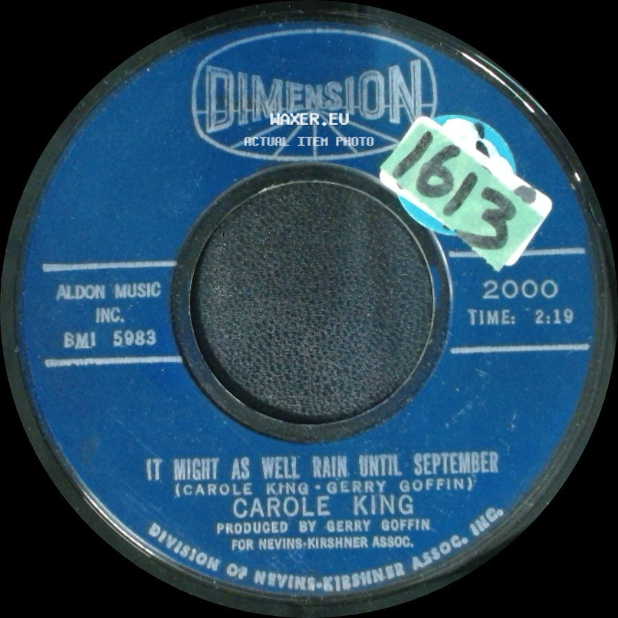 Carole King - Nobody's Perfect / It Might As Well Rain Until September side B
