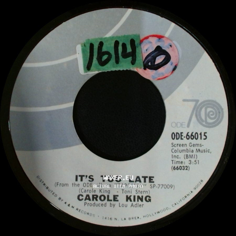 Carole King - It's Too Late / I Feel The Earth Move side A