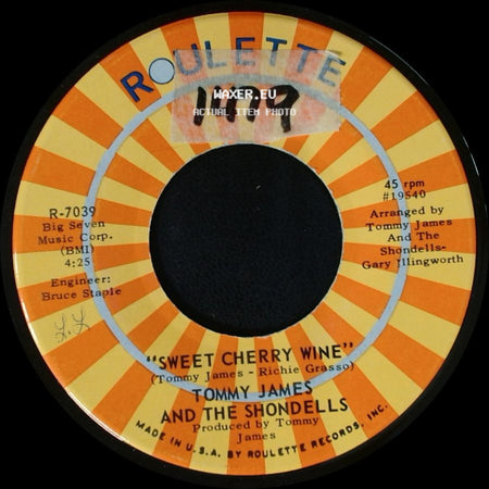 Tommy James And The Shondells - Breakaway / Sweet Cherry Wine side B