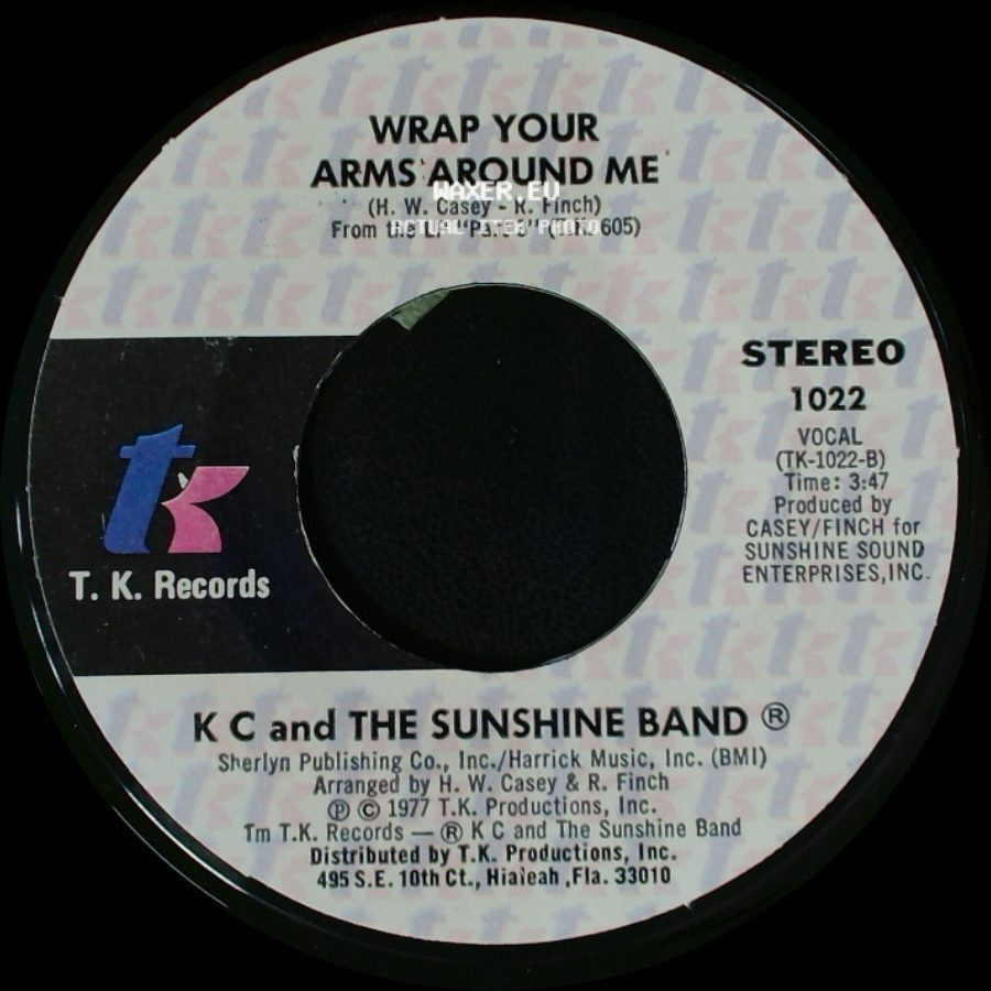 K C And The Sunshine Band - Wrap Your Arms Around Me / I'm Your Boogie Man side A