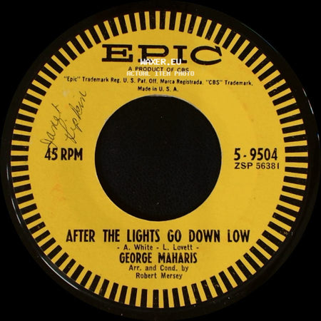 George Maharis - After The Lights Go Down Low / Teach Me Tonight side A