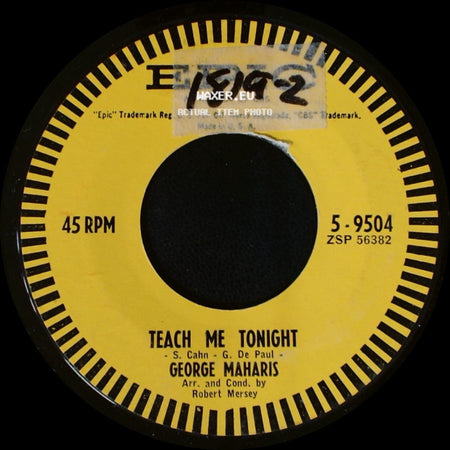 George Maharis - After The Lights Go Down Low / Teach Me Tonight side B