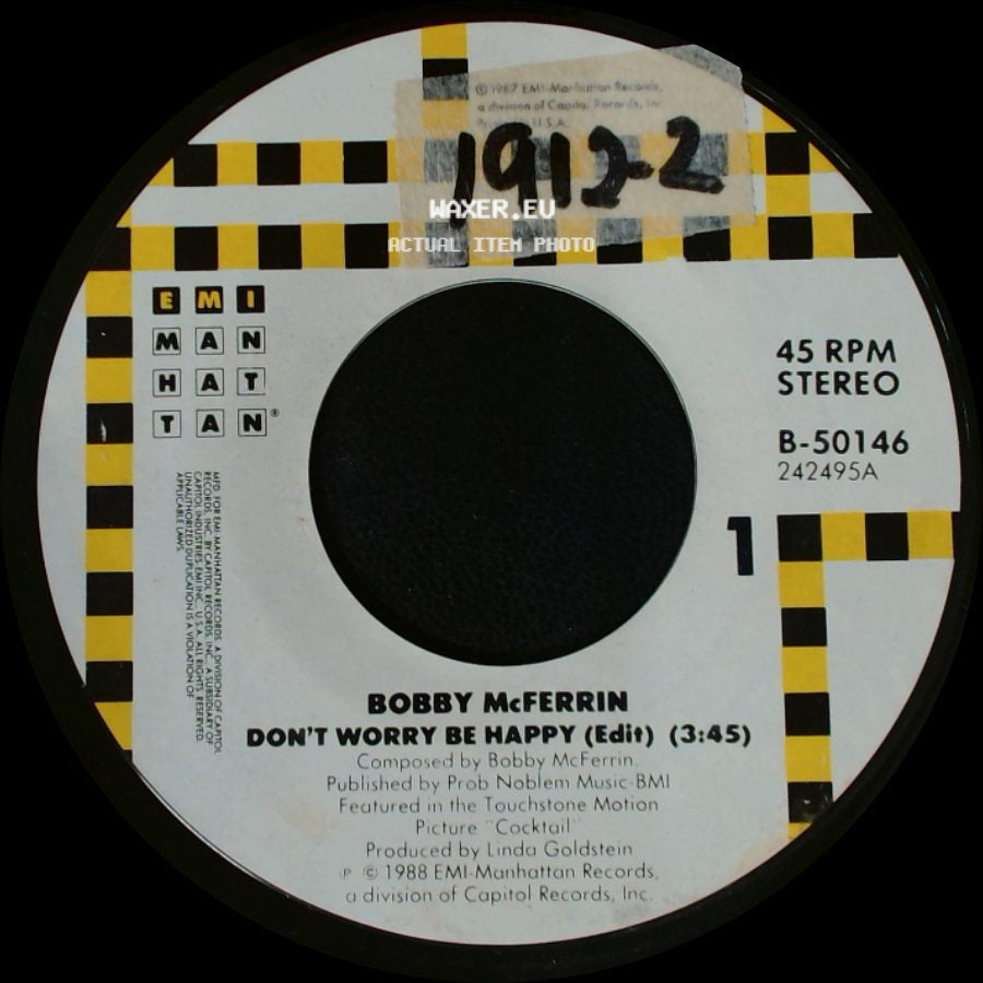 Bobby Mcferrin - Simple Pleasures (2:06) / Don't Worry Be Happy (Edit) side B