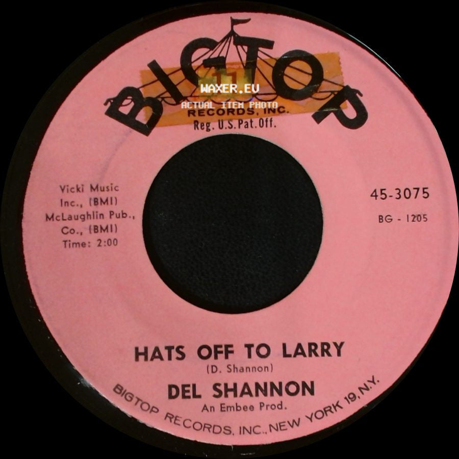 Del Shannon - Don't Gild The Lily, Lily / Hats Off To Larry side B
