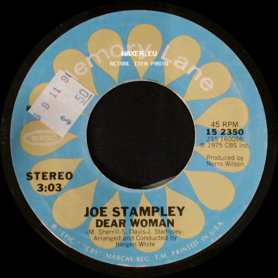 Joe Stampley - Dear Woman / Roll On Big Mama side A