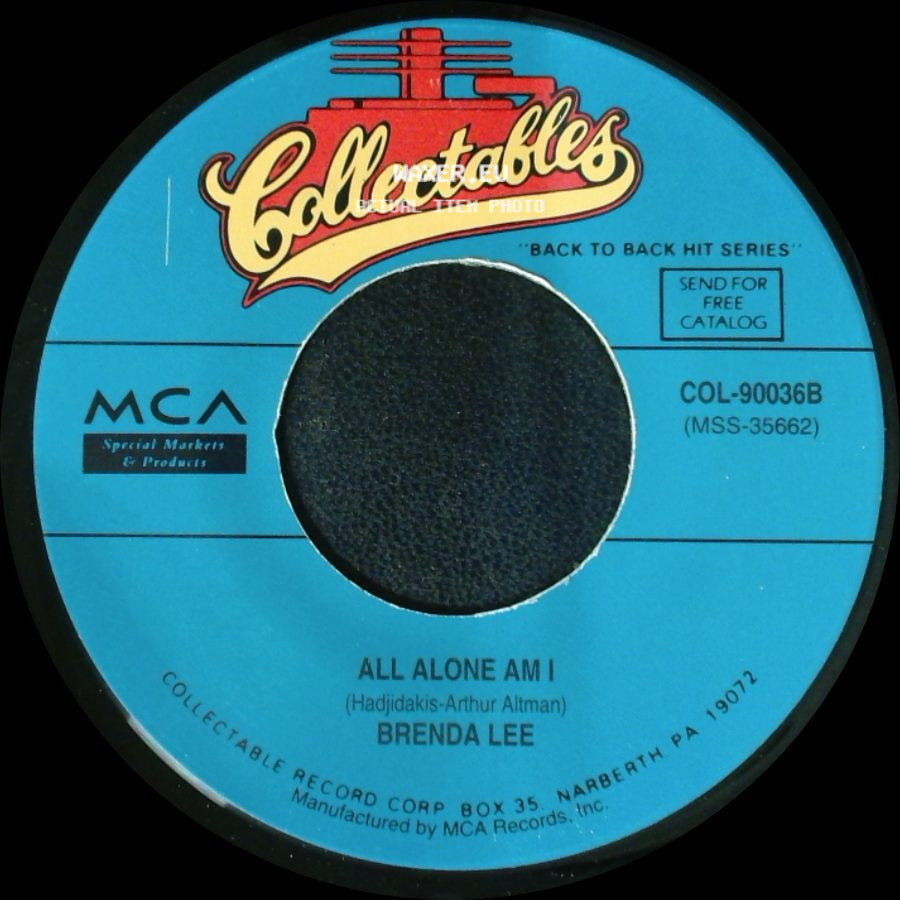 Brenda Lee - I'm Sorry / All Alone Am I side B