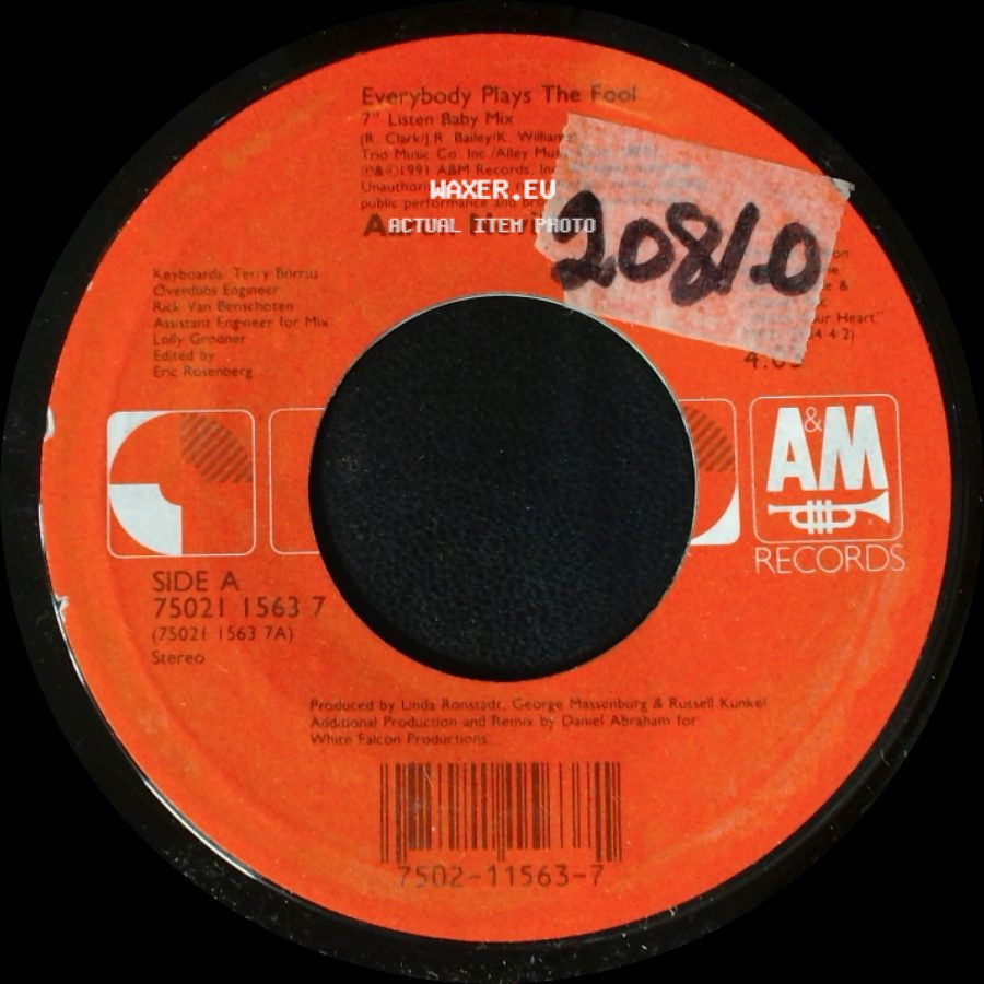 Aaron Neville - Everybody Plays The Fool / House On A Hill side A