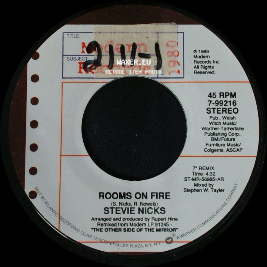 Stevie Nicks - Rooms On Fire / Alice side A
