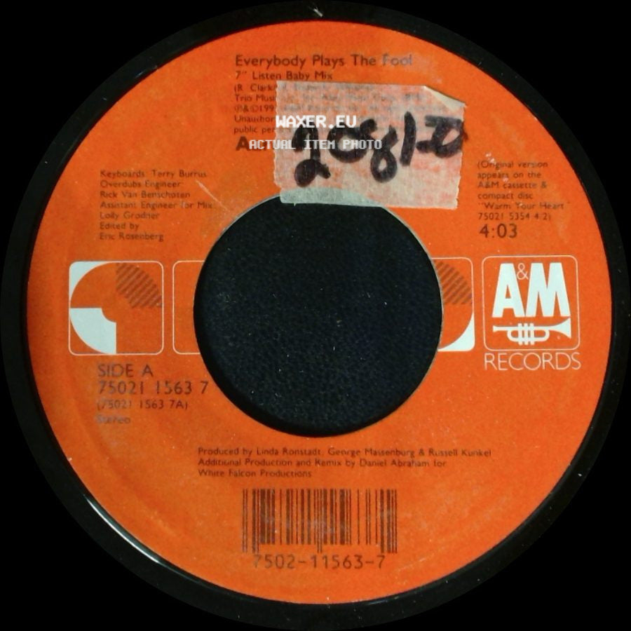 Aaron Neville - Everybody Plays The Fool / House On A Hill side A