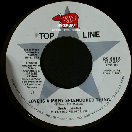 Olivia Newton-John - Love Is A Many Splendored Thing / Hopelessly Devoted To You side A