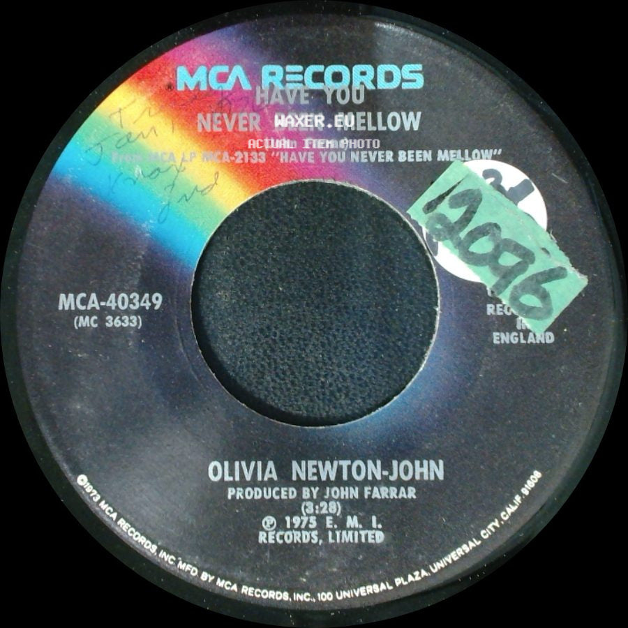 Olivia Newton-John - Water Under The Bridge / Have You Never Been Mellow side B