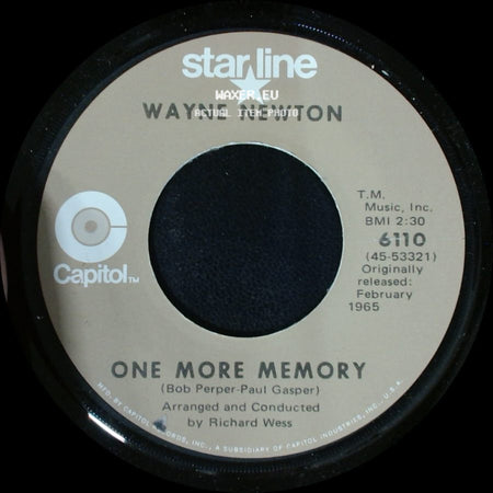 Wayne Newton - One More Memory / Red Roses For A Blue Lady side A