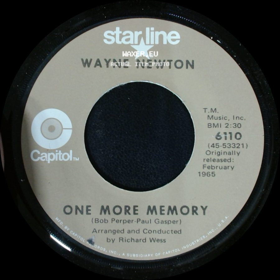 Wayne Newton - One More Memory / Red Roses For A Blue Lady side A