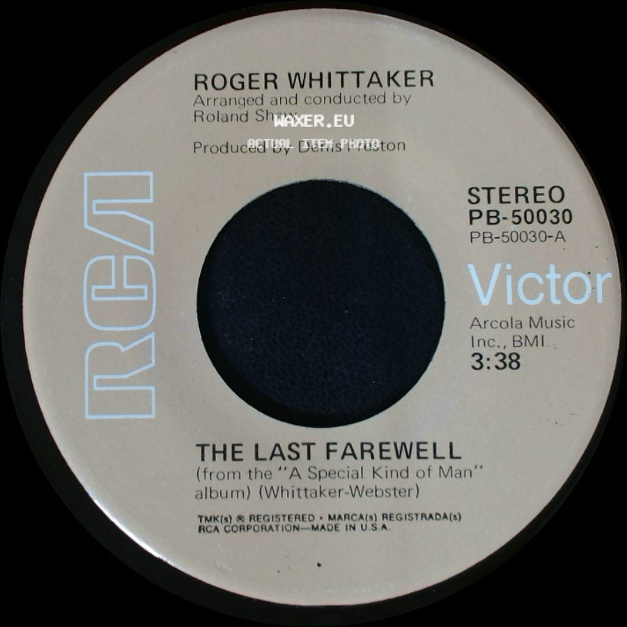 Roger Whittaker - The Last Farewell / Paradise side A