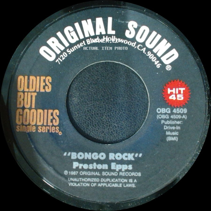 Johnny Crawford / Preston Epps - Cindy's Birthday / Bongo Rock side B
